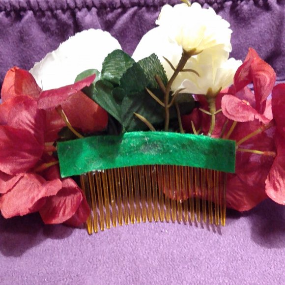 🌹Handmade🌹 Pin Up - Flower Hair Comb-25 - Picture 2 of 2